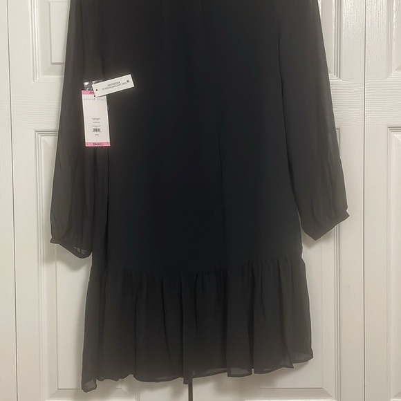 NWT Draper James Ladies Tie Neck Flounce Shift Dress Size Small. Color. Black - Picture 10 of 10